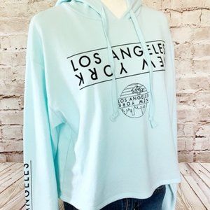 Slightly cropped ‘Los Angeles New York’ hoodie